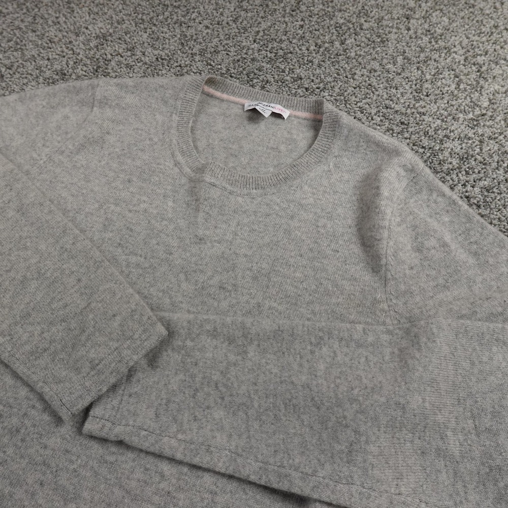 Isaac Mizrahi Sweater Dress Womens M Gray Knit Cashmere Pullover Crewneck Tunic